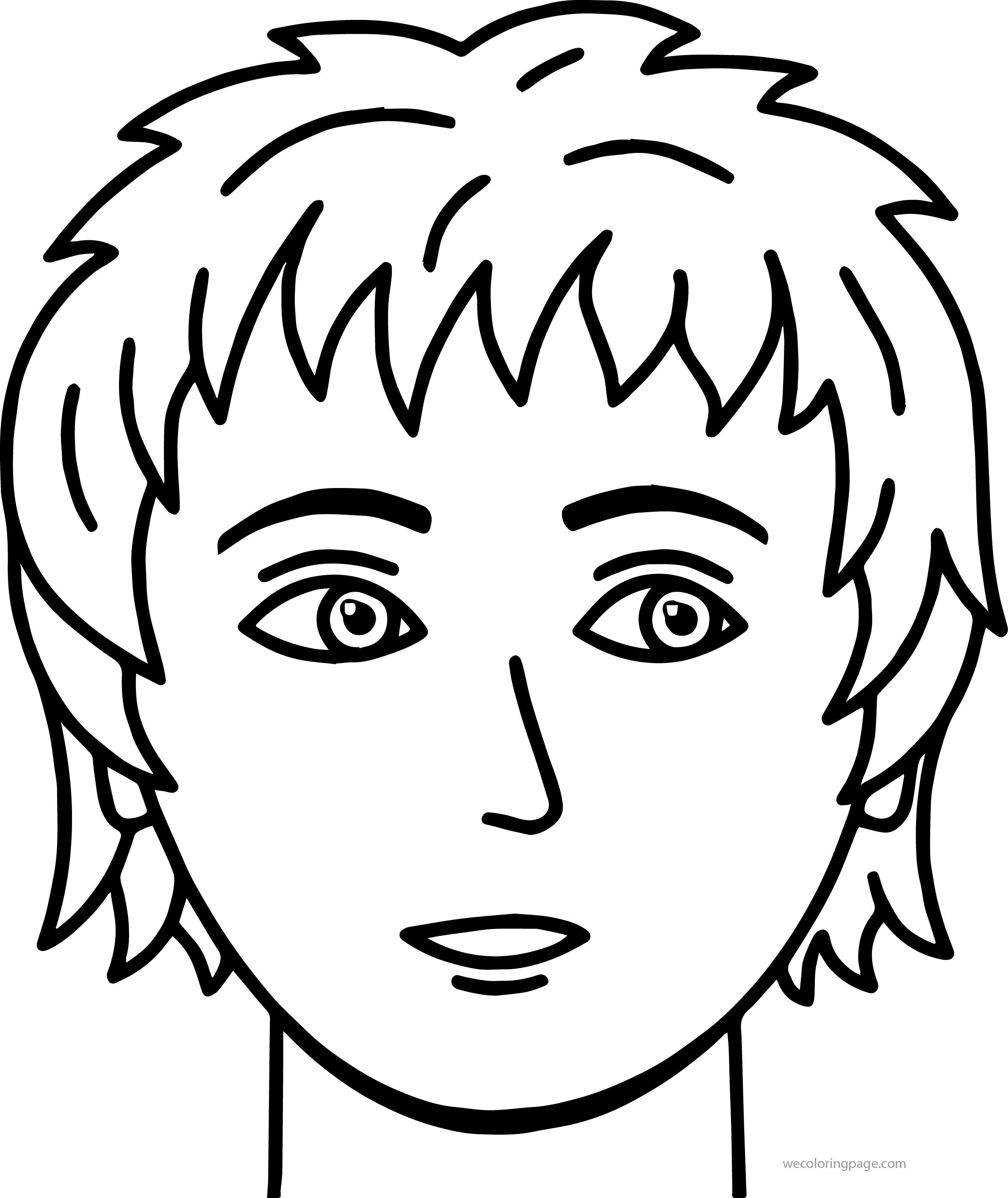 Boys Face Coloring Pages
 Boy Face Coloring Page