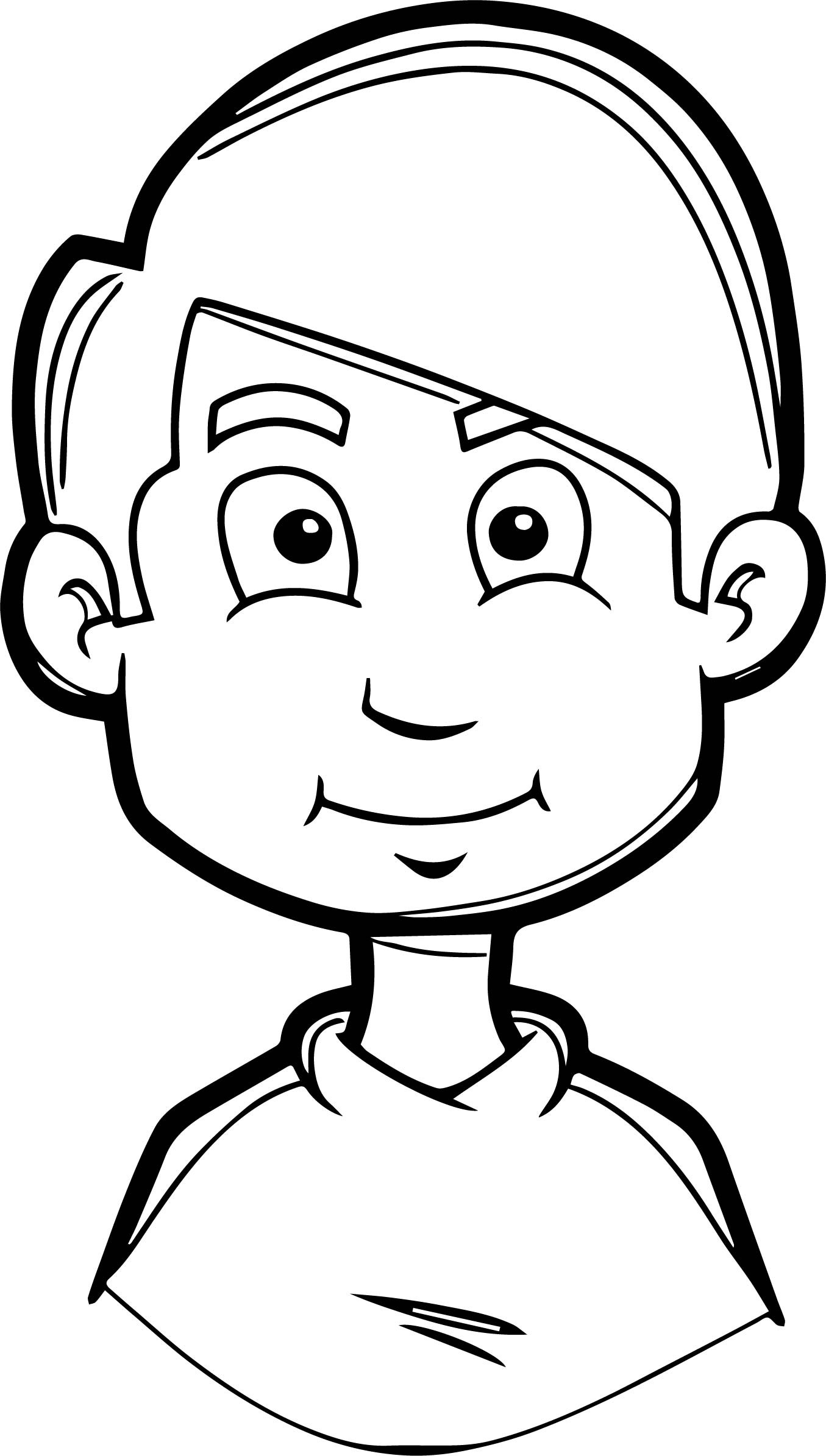 Boys Face Coloring Pages
 Boy Soccer Face Coloring Page