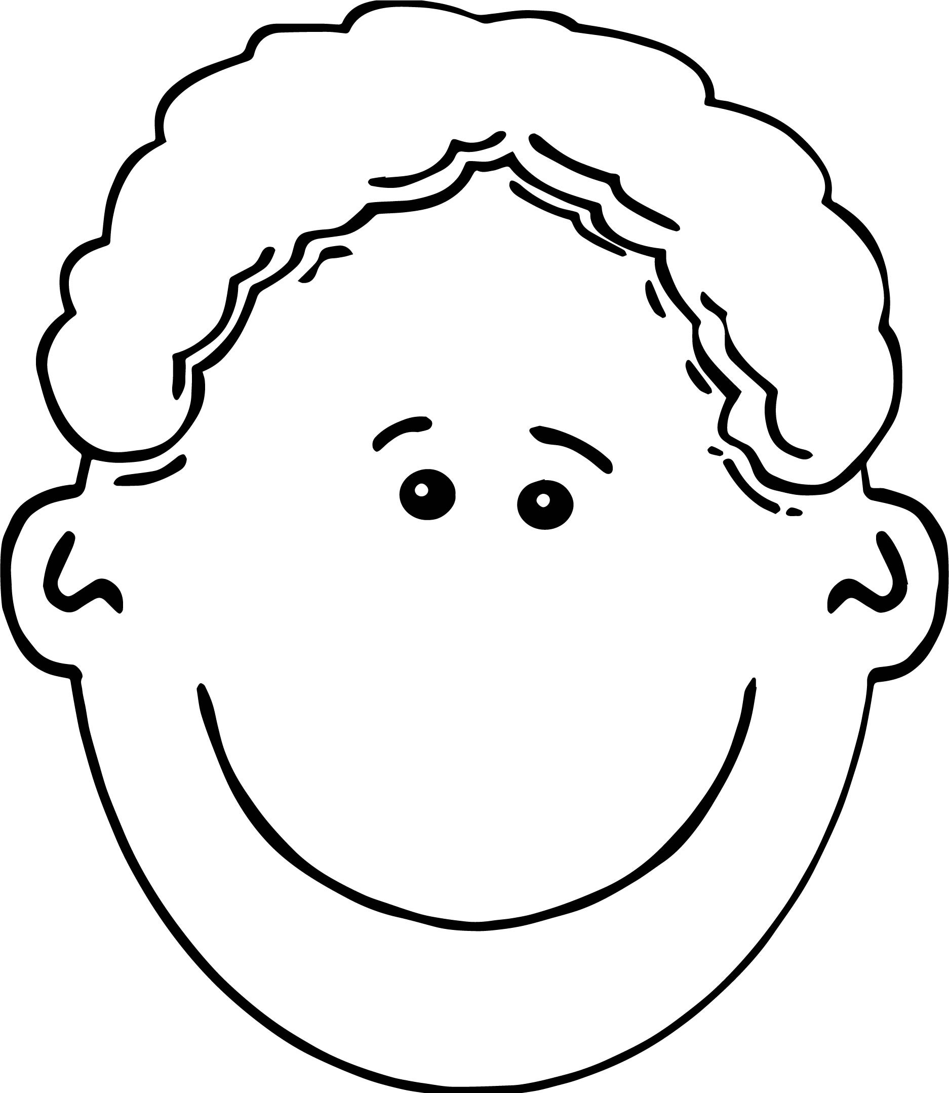 Boys Face Coloring Pages
 Big Boy Face Coloring Page
