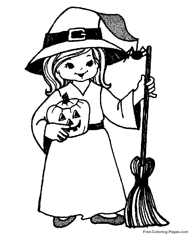 Boys From Witch Coloring Pages
 Halloween coloring pages Little Witch