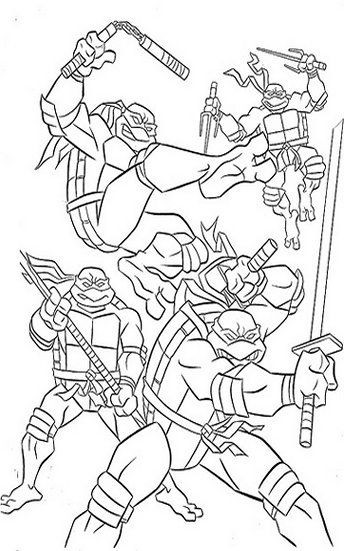 Boys Kids Coloring Pages Ninja Turtles
 Teenage Mutant Ninja Turtles Kids Coloring Pages and Free