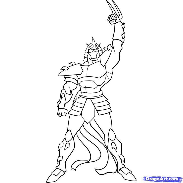 Boys Kids Coloring Pages Ninja Turtles
 shredder tmnt coloring page Google Search