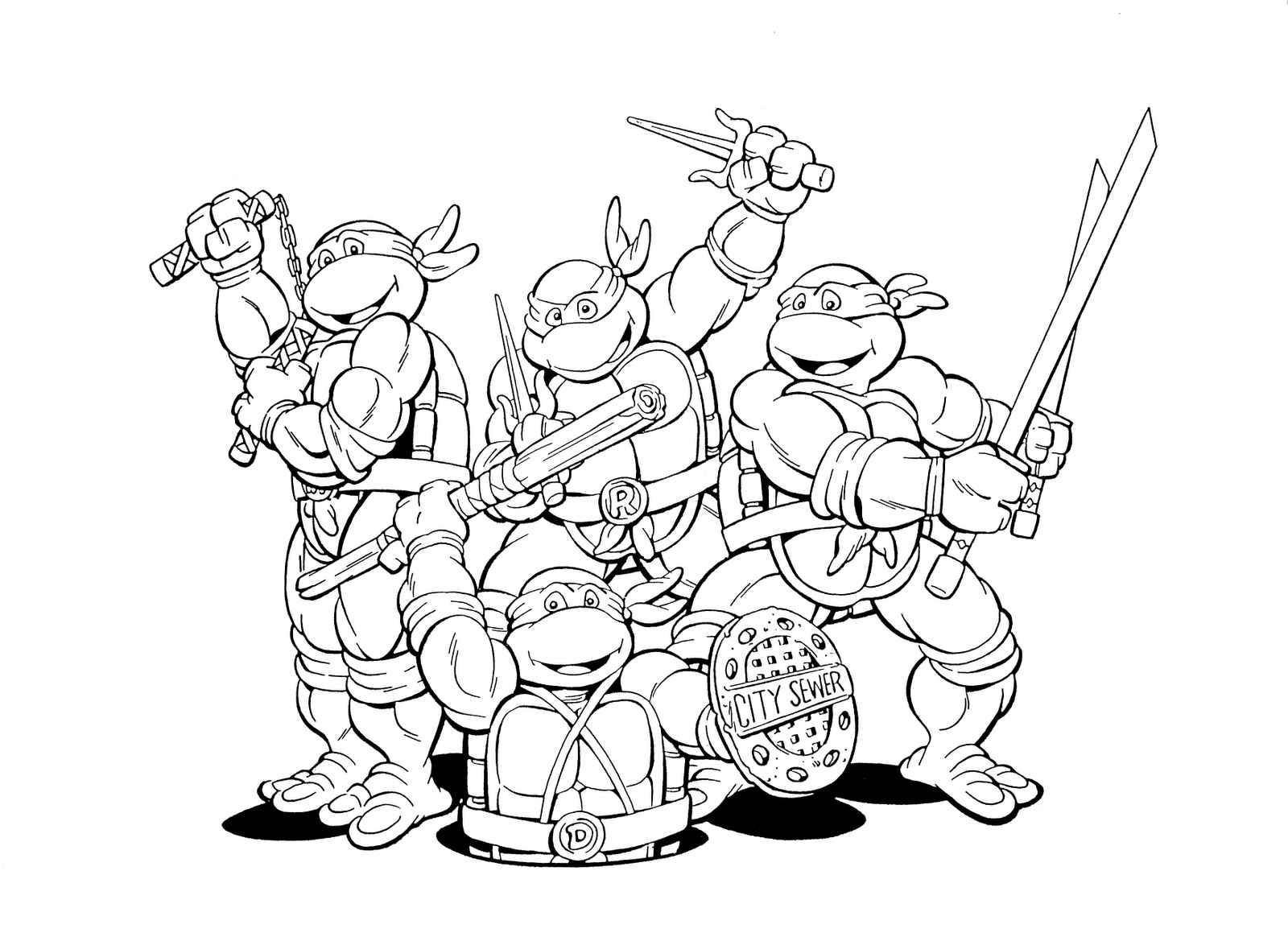 Boys Kids Coloring Pages Ninja Turtles
 Teenage Mutant Ninja Turtles Coloring Pages Printable