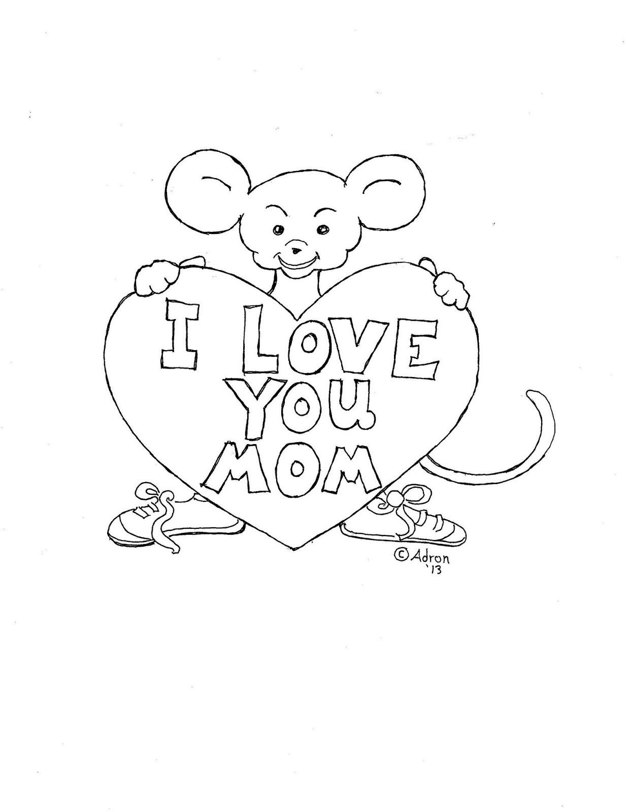 Boys Mothers Day Coloring Sheets
 Coloring Pages for Kids by Mr Adron Mother Day Print