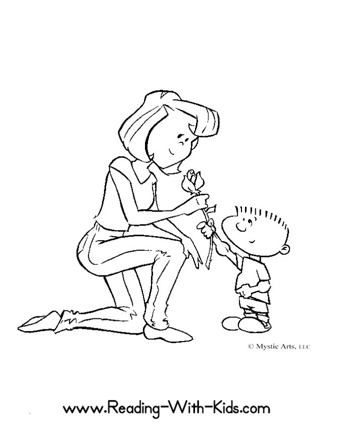 Boys Mothers Day Coloring Sheets
 Mother s Day