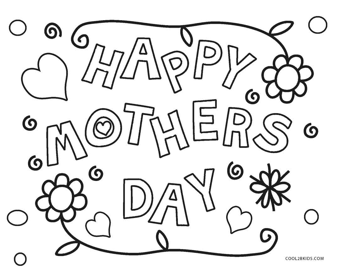 Boys Mothers Day Coloring Sheets
 Free Printable Mothers Day Coloring Pages For Kids