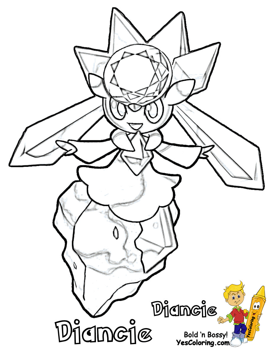 Boys Pokemon Coloring Pages Mega Diancie
 Excellent Pokemon X Coloring Slurpuff Diancie