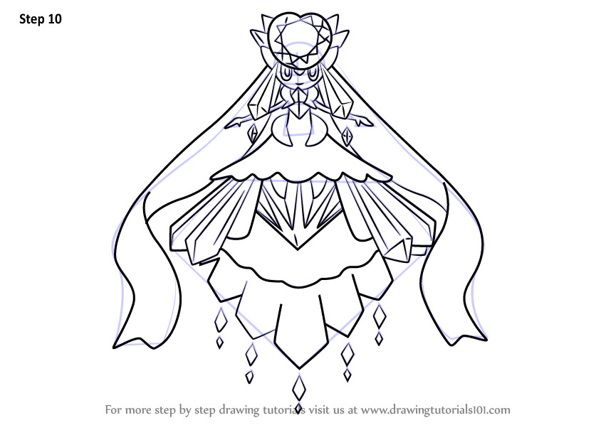 Boys Pokemon Coloring Pages Mega Diancie
 Learn How to Draw Mega Diancie from Pokemon Pokemon Step