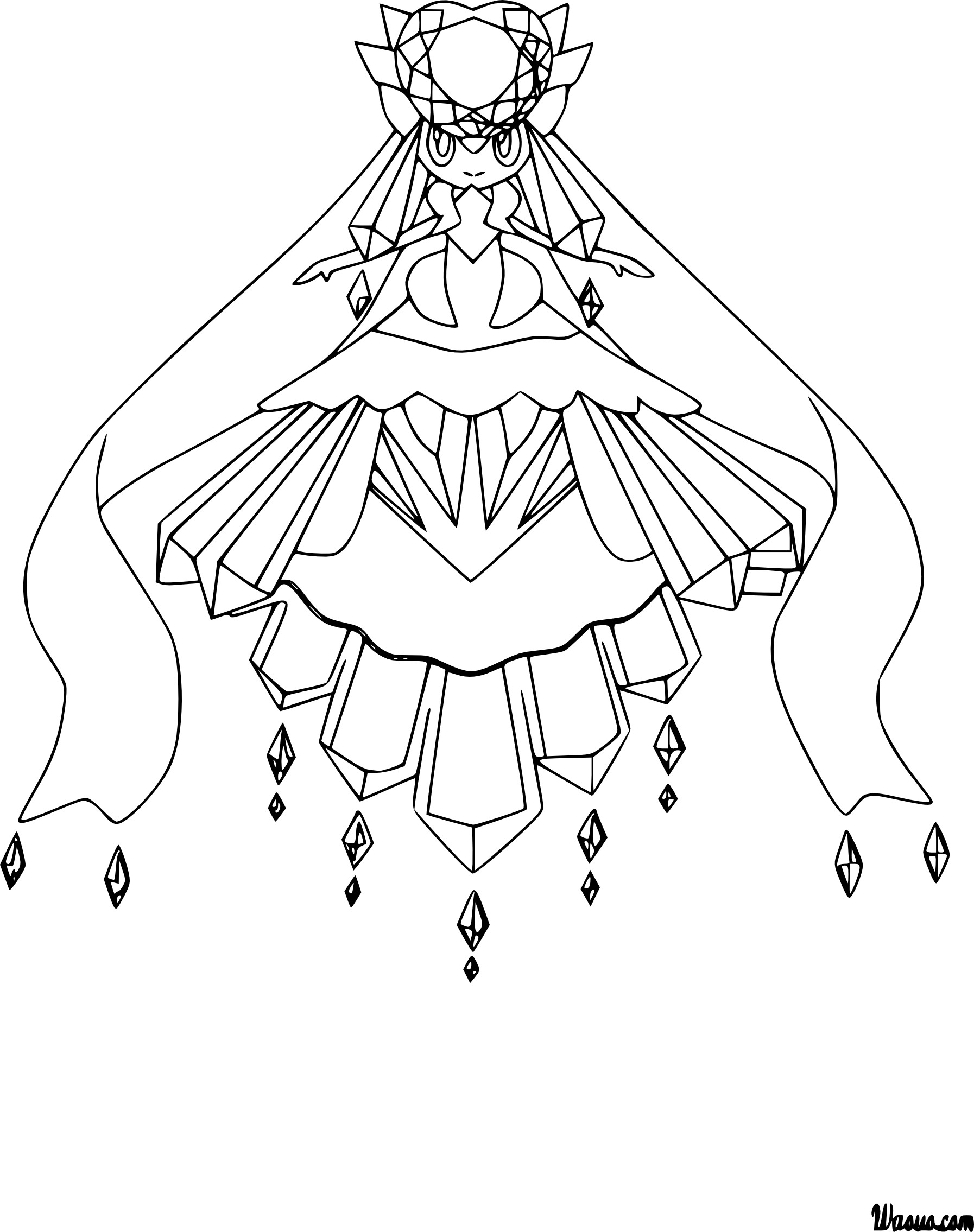 Boys Pokemon Coloring Pages Mega Diancie
 10 Pokemon Mega Evolution Shiny Coloriage