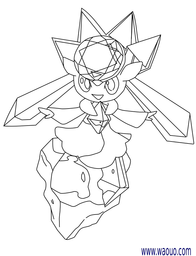 Boys Pokemon Coloring Pages Mega Diancie
 Mega Diancie Hoopa Coloring Page Coloring Pages