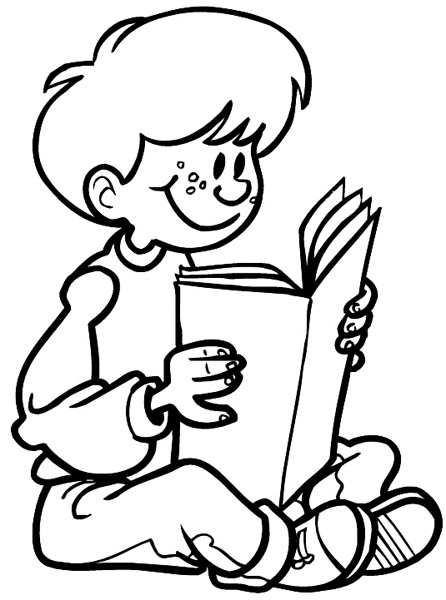 Boys Reading The Bible Coloring Pages
 SignSpecialist – Beevault Decals Little boy reading
