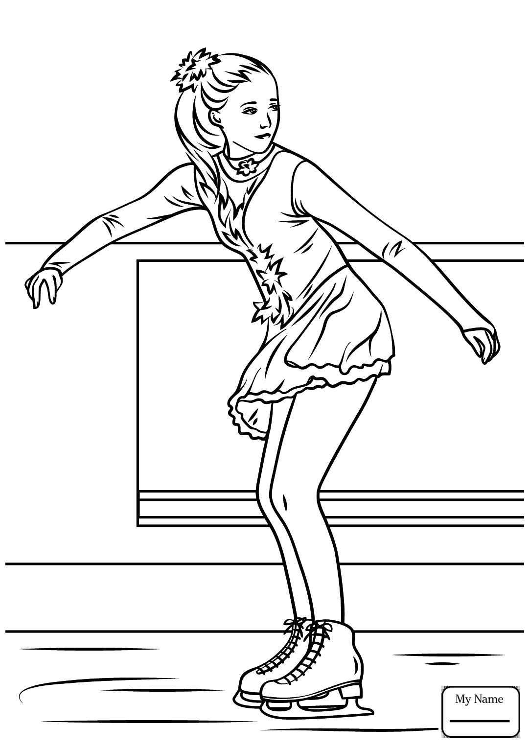 Boys Skating In Winter Coloring Pages
 Ice Skater Drawing at GetDrawings