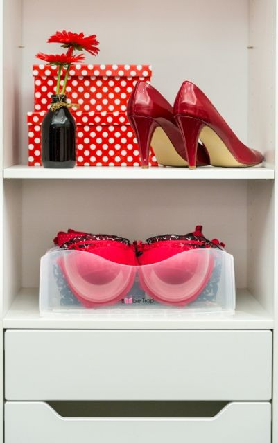 Bra Organizer DIY
 Boobie Trap Bra Storage System the perfect accessory for