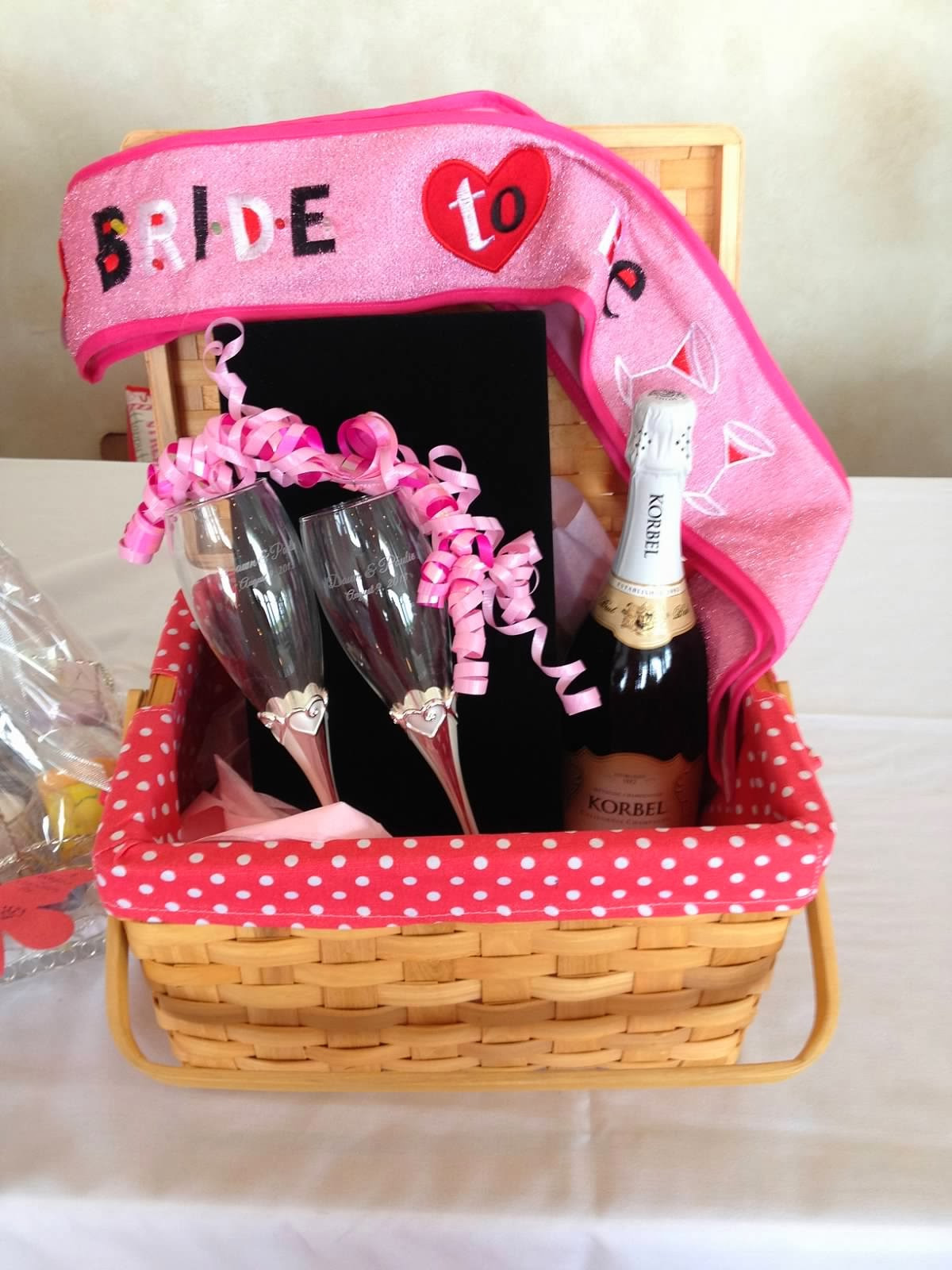 Bridal Shower Gift Basket Ideas For Bride
 2 Girls 1 Year 730 Moments to Wedding Wednesdays