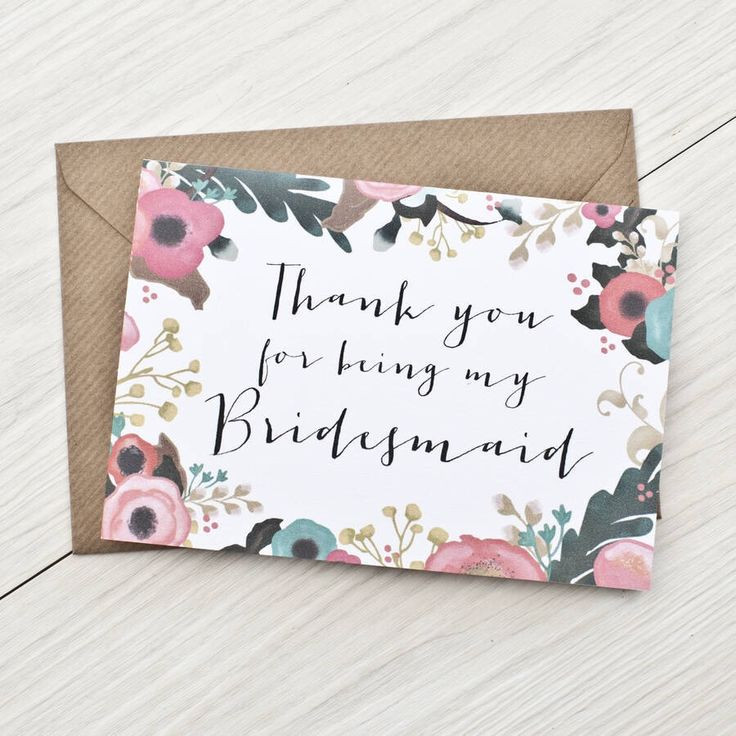 Bridesmaid Thank You Gift Ideas
 Best 25 Bridesmaid thank you cards ideas on Pinterest