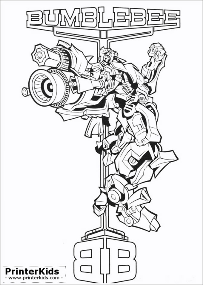 Bumblebee Transformer Coloring Pages Printable
 30 Transformers Colouring Pages