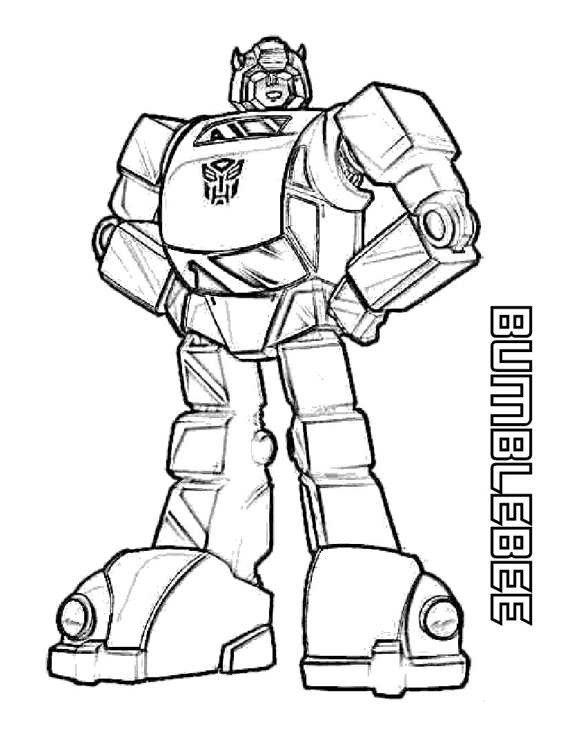 Bumblebee Transformer Coloring Pages Printable
 Free Printable Transformers Coloring Pages For Kids