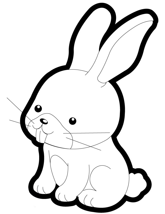 Bunny Coloring Pages
 Bunny Rabbit Cartoon Coloring Home