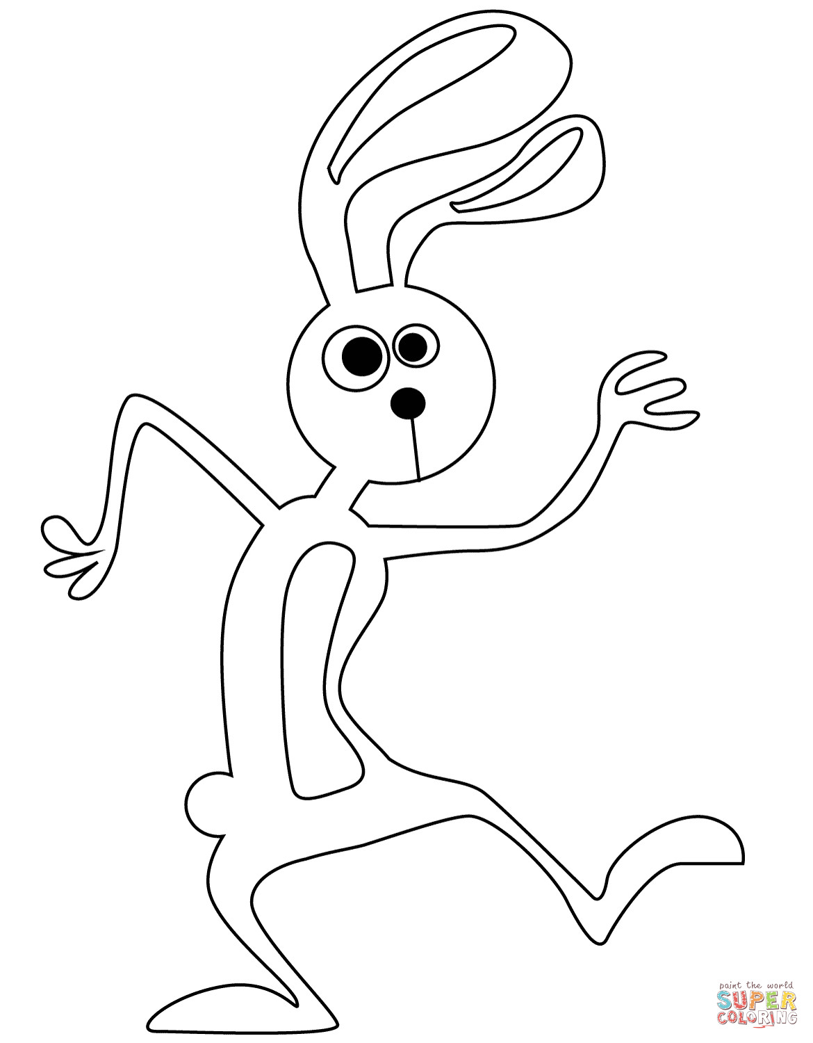 Bunny Coloring Pages
 Strange Bunny coloring page