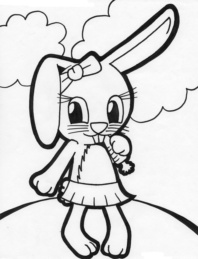 Bunny Coloring Pages
 60 Rabbit Shape Templates and Crafts & Colouring Pages