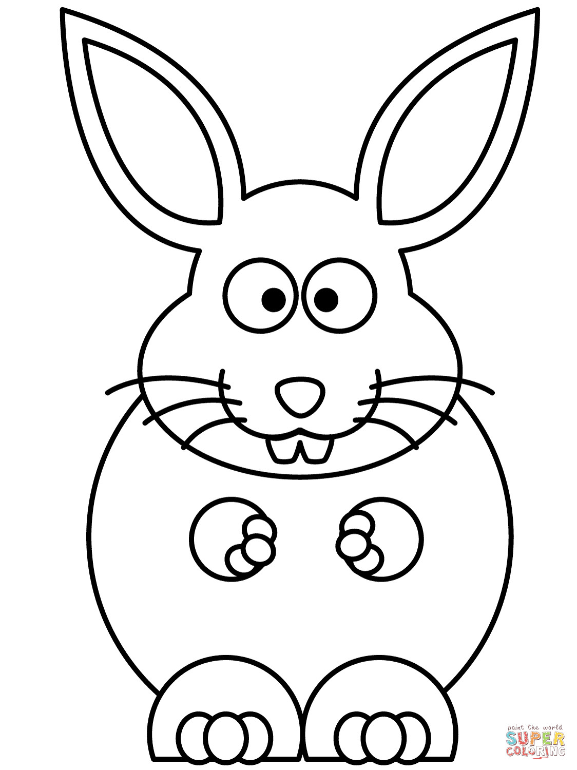 Bunny Coloring Pages
 Cartoon Bunny coloring page