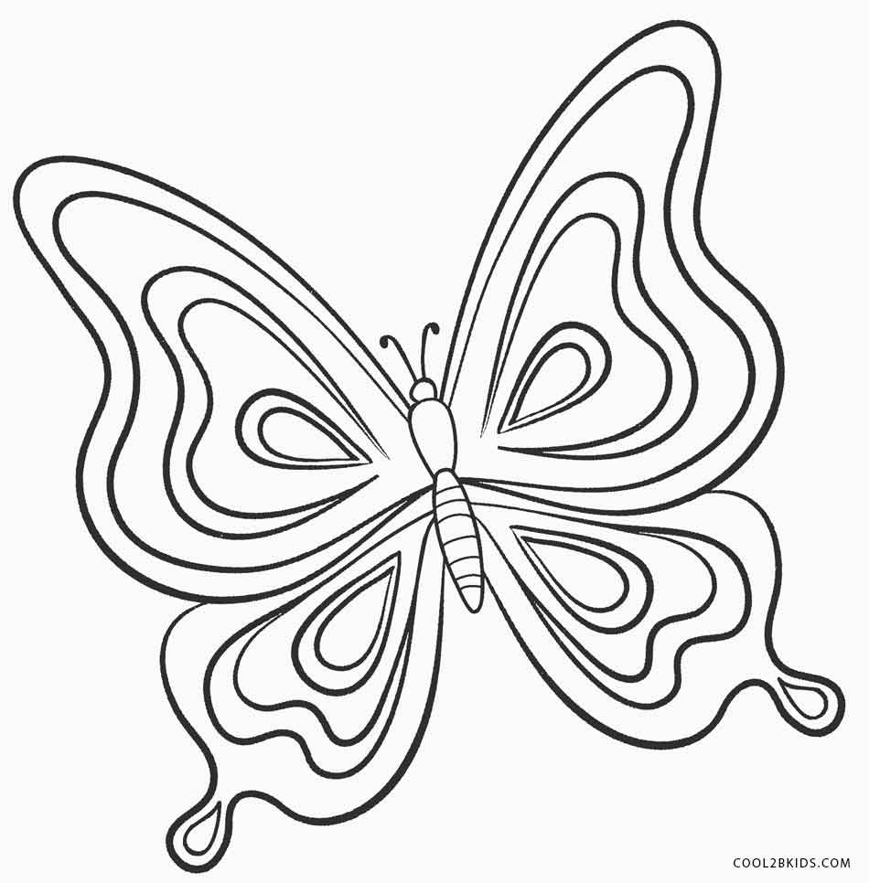 Butterflies Coloring Pages
 Printable Butterfly Coloring Pages For Kids