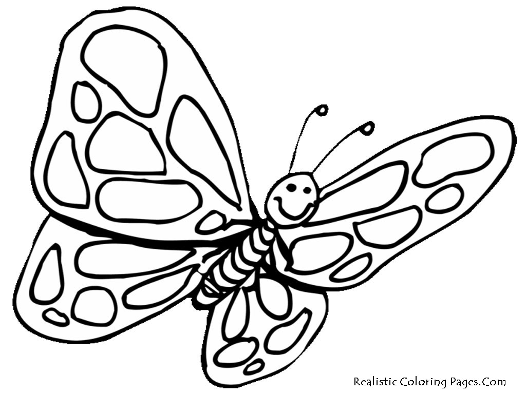 Butterfly Coloring Pages For Girls
 Realistic Butterfly Coloring Pages