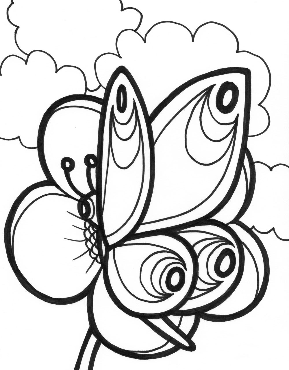 Butterfly Coloring Pages For Girls
 Butterfly Coloring Pages