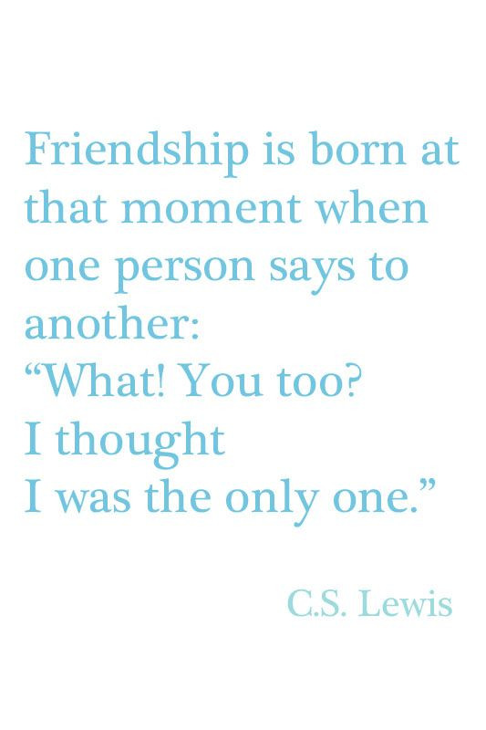 C.S.Lewis Friendship Quotes
 Quotes and thoughts for the day Page 462
