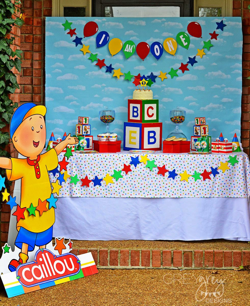 Caillou Birthday Decorations
 GreyGrey Designs My Parties Caillou Party and Giveaway