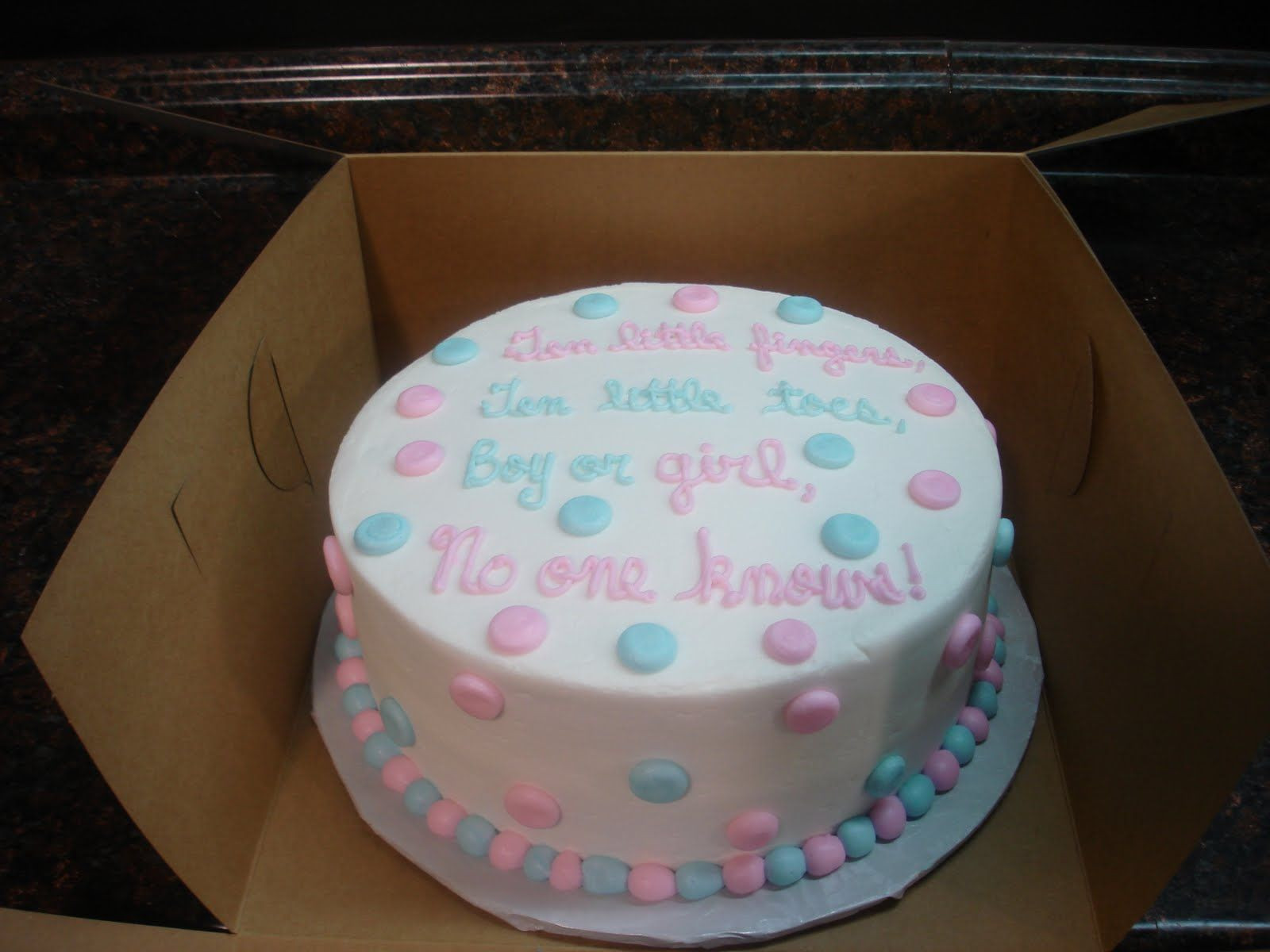 Cake Ideas For Gender Reveal Party
 gender revealing party cake I don t like the saying but