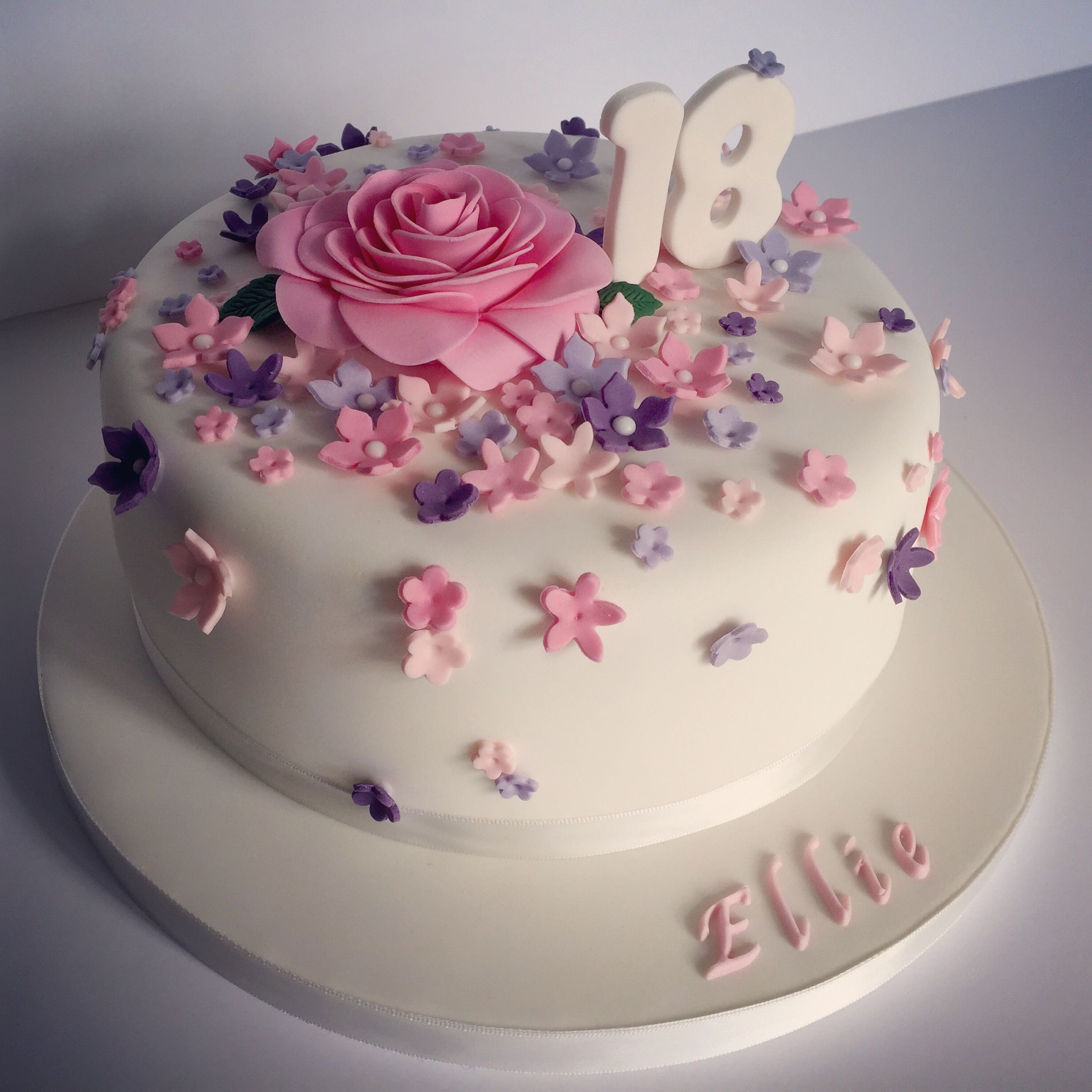 Cake Pictures For Birthday Girl
 Pretty 18th birthday cake for pretty girl Design by Elina