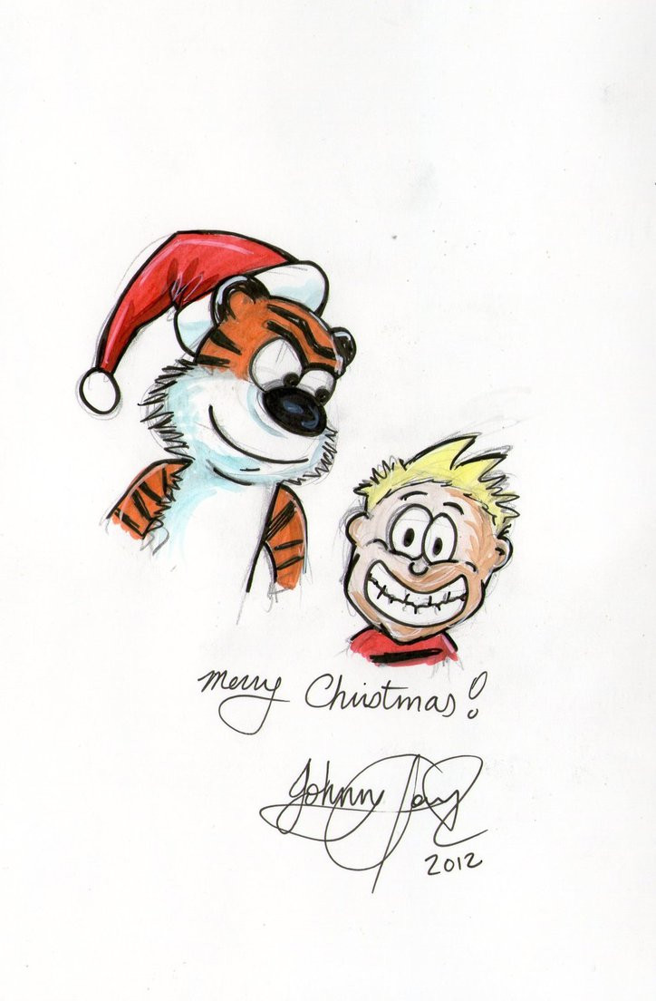 Calvin And Hobbes Birthday Card
 Calvin and Hobbes Christmas Card by johnnyism on DeviantArt