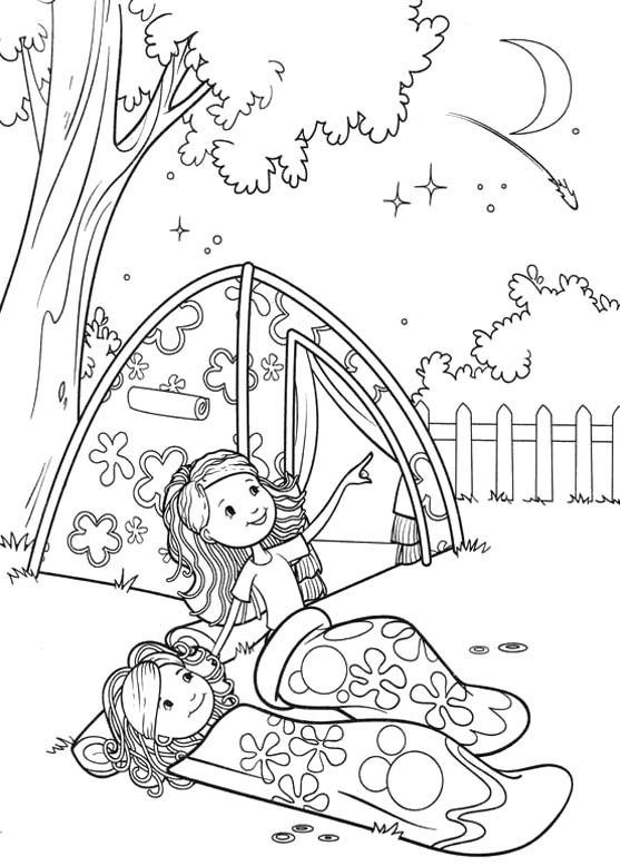 Camping Coloring Pages To Print
 Girl Scout camping Coloring Pages
