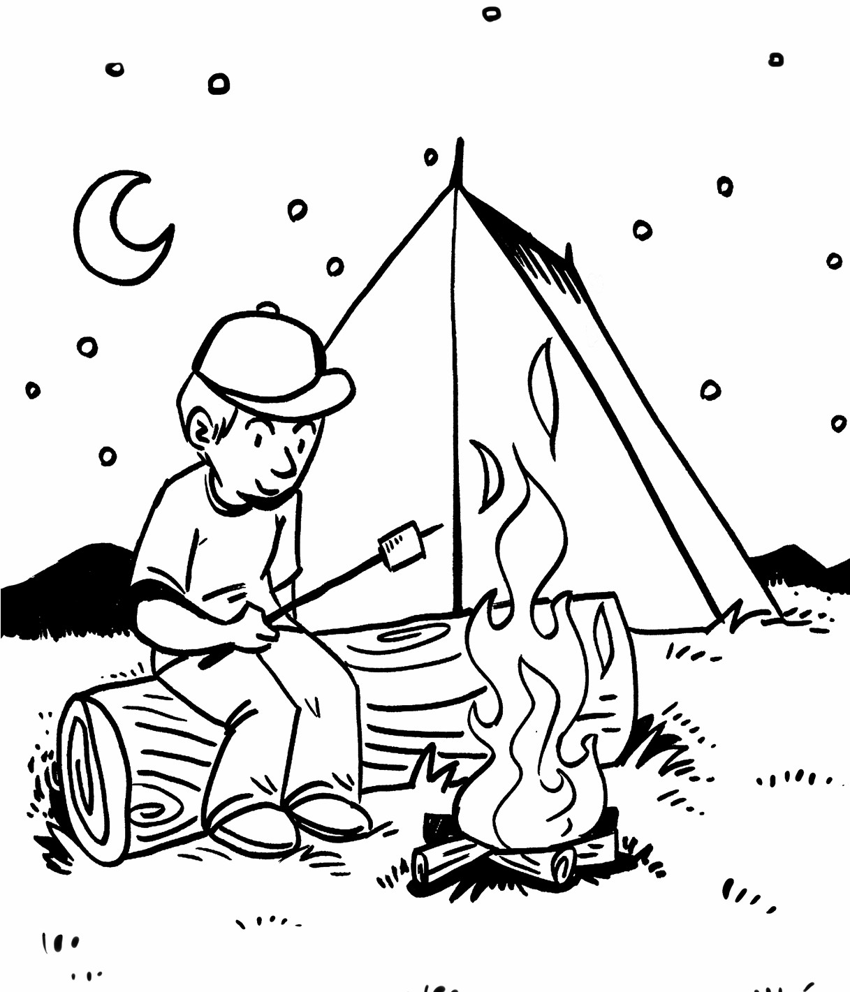 Camping Coloring Pages To Print
 Coloring Page Camping Coloring Home