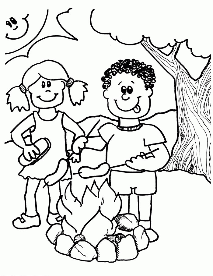 Camping Coloring Pages To Print
 Camping Color Pages Coloring Home