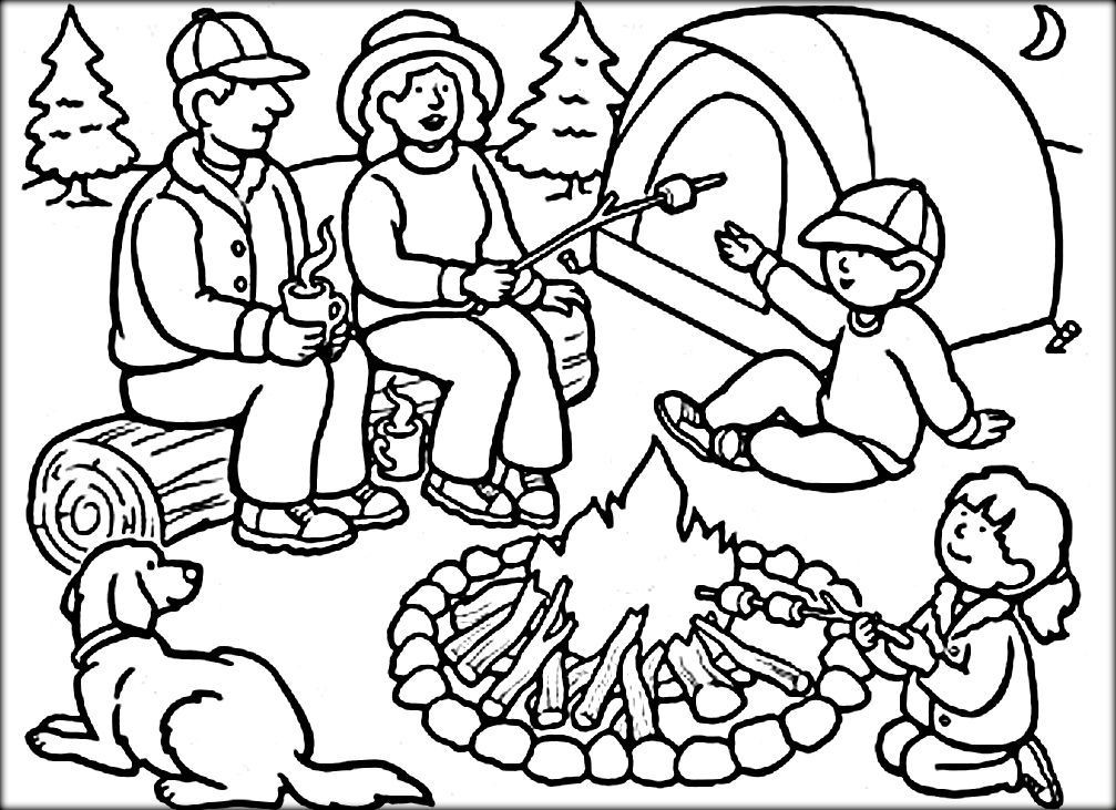 Camping Coloring Pages To Print
 Camping Coloring Pages Color Zini