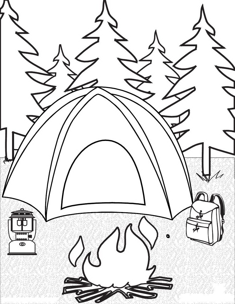 Camping Coloring Pages To Print
 Camping Coloring Pages for childrens printable for free