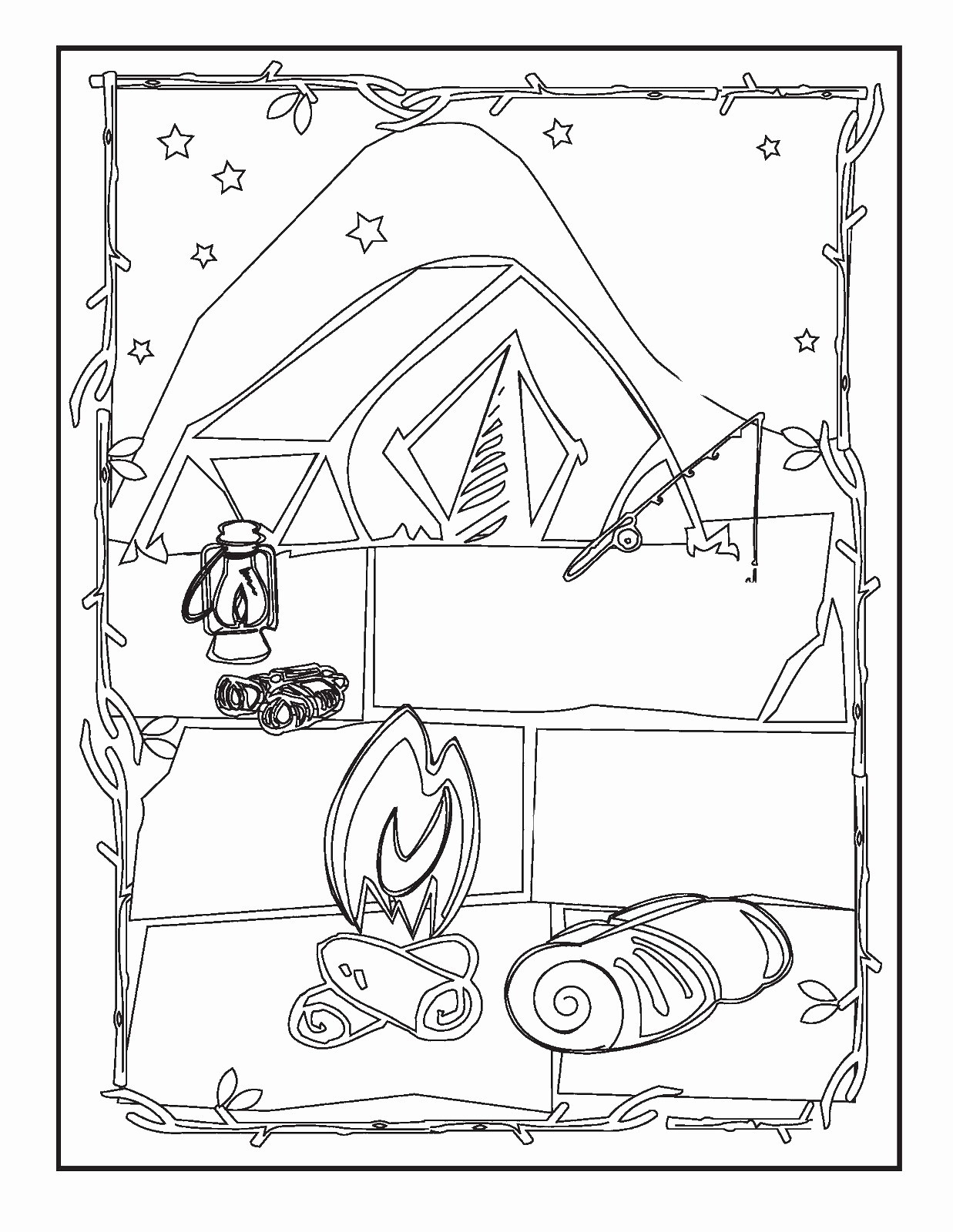 Camping Coloring Pages To Print
 Camping Coloring Pages