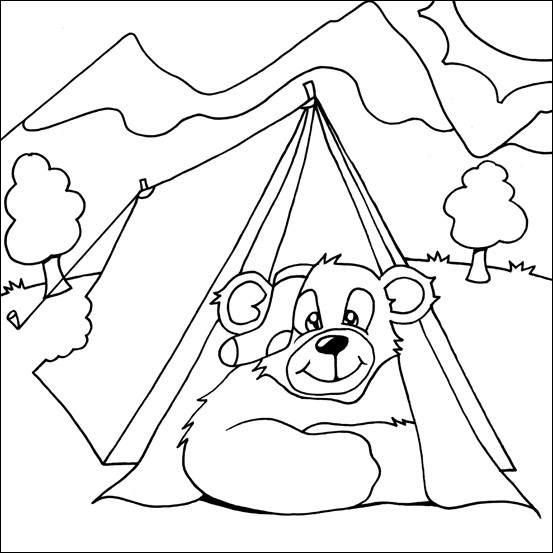 Camping Coloring Pages To Print
 Camping Printable