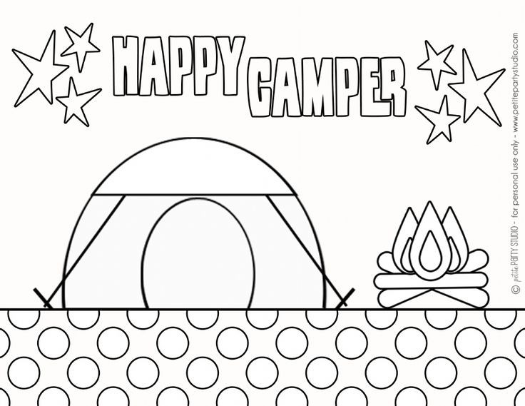 Camping Coloring Pages To Print
 free printable Camping Coloring Page by Petite Party