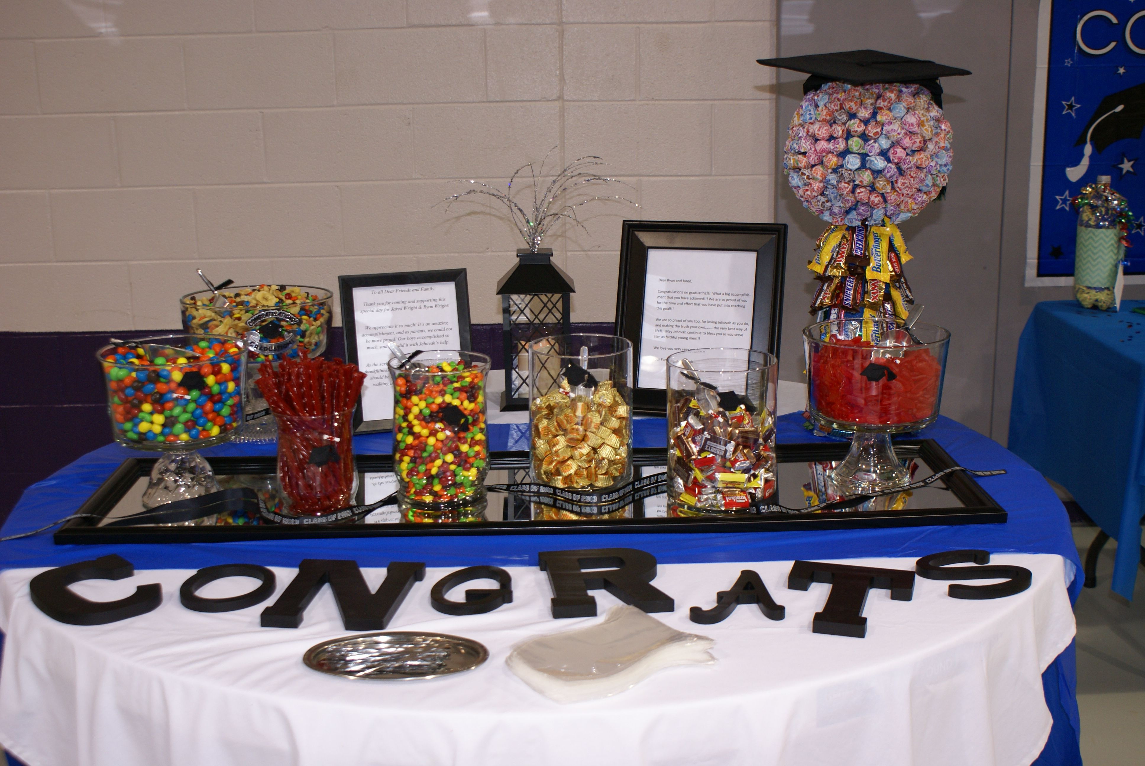 Candy Bar Ideas For Graduation Party
 Another thing I did for son s senior grad party "candy