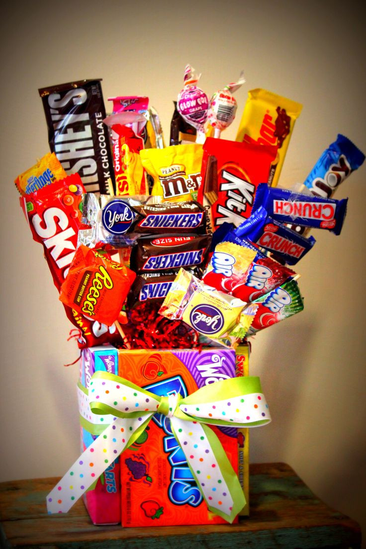 Candy Gift Basket Ideas
 141 best images about DIY Candy Bouquet on Pinterest