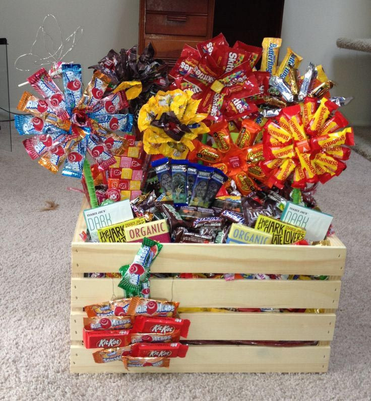 Candy Gift Basket Ideas
 Best 25 Candy baskets ideas on Pinterest