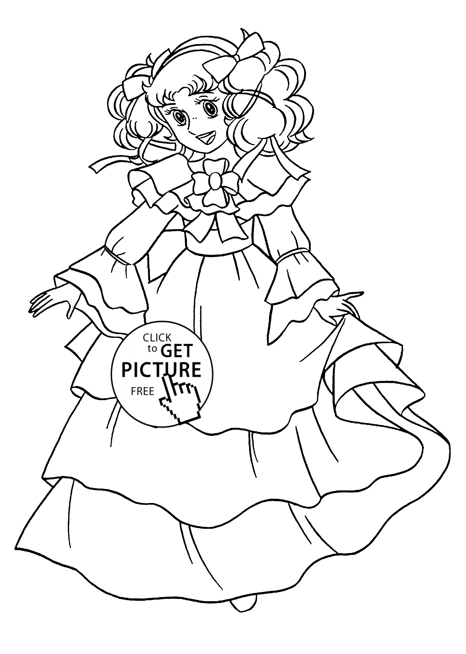 Candy Girl Coloring Pages
 Nice Candy Candy anime coloring pages for kids printable free