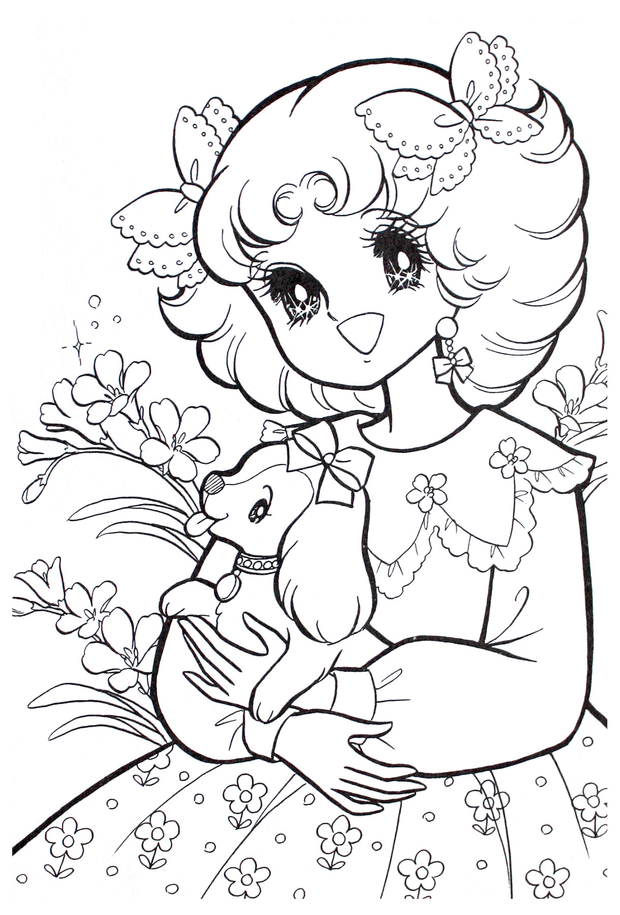 Candy Girl Coloring Pages
 Vintage Shojo Coloring Book P5