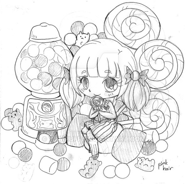 Candy Girl Coloring Pages
 Candy Box Chibi mission Sketch 2 by YamPuff on DeviantArt