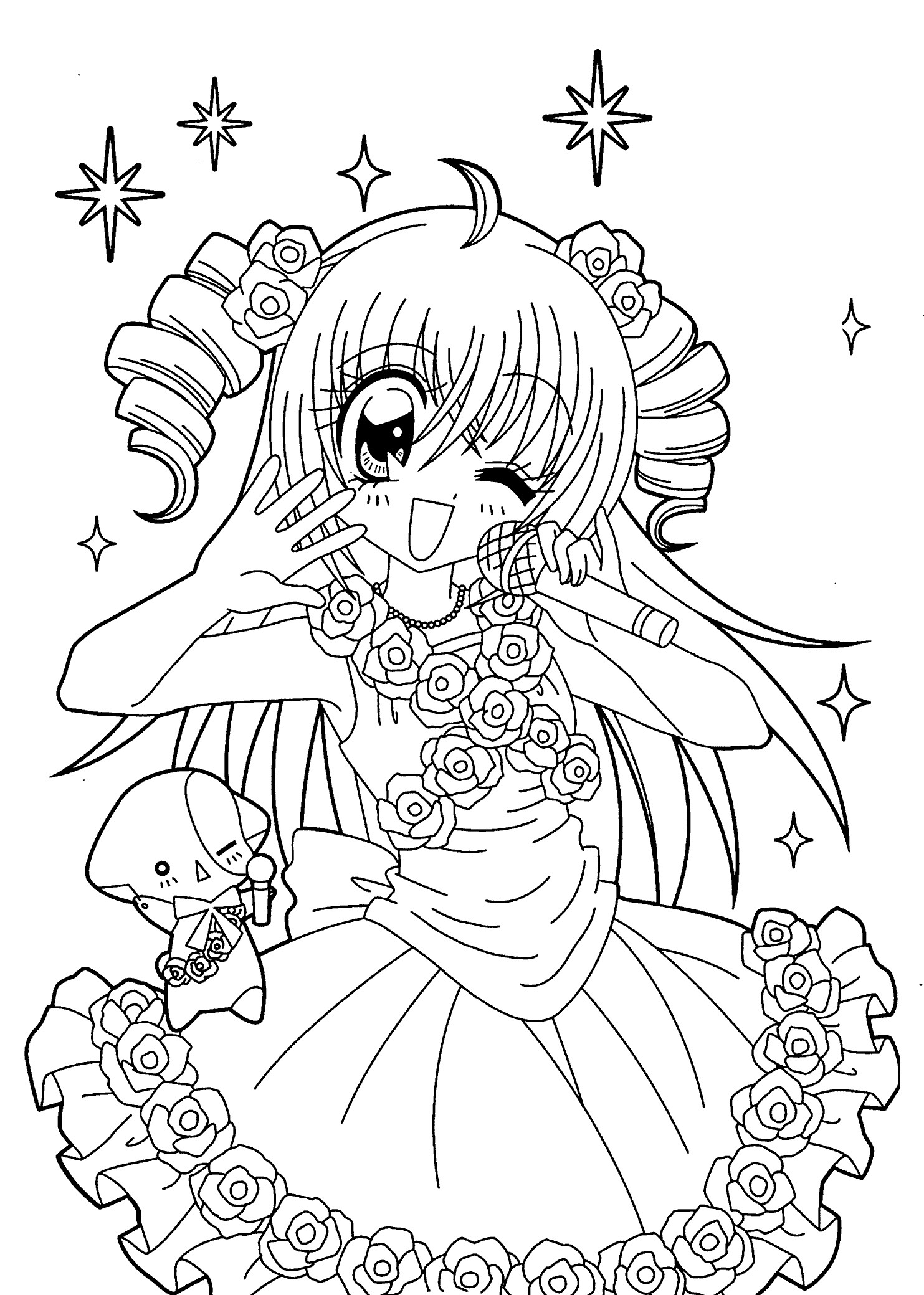 Candy Girl Coloring Pages
 Anime Coloring Pages Bestofcoloring
