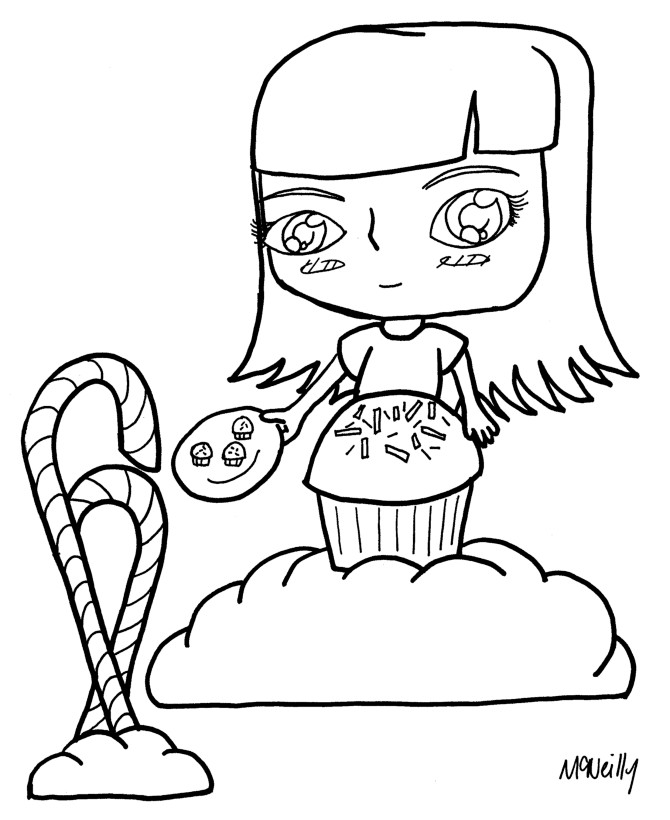Candy Girl Coloring Pages
 Candy Coloring Pages For Kids Coloring Home