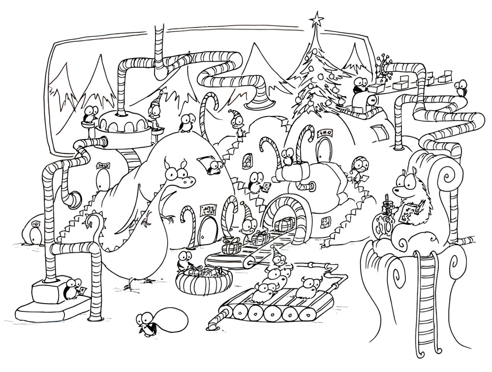 Candy House Coloring Pages For Boys
 Christmas Coloring Pages For Free Coloring Home